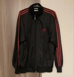 ヴィンテージ 希少　レア　adidas トラックジャケット　ジャージ　赤　黒