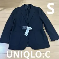 新品未使用ユニクロシーUNIQLO:CリラックステーラードジャケットS黒
