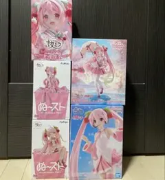 【未開封】桜ミク フィギュア 5点セット まとめ売り