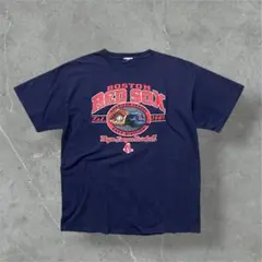 MLB Boston Red Sox2008 グローブプリントTシャツ紺XL相当
