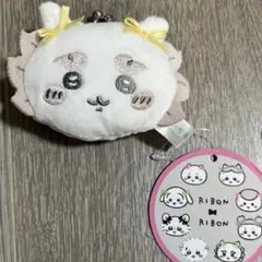 新品　ちいかわ シーサー　ミニがまぐち リボン マスコット キーホルダー