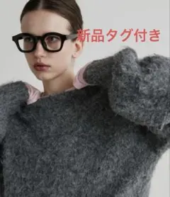 Auntie Rosa Holiday MIXシャギークルーネックニット　グレー