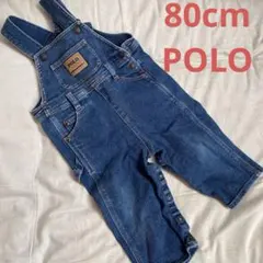 ポロ　polo デニム　オーバーオール　80 サロペット