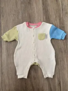 breeze カラフル 袖付きロンパース