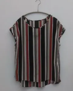 値下げ 美品！アルファキュービック　ボーダー　ノースリーブ　カットソー