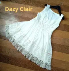 【Dazy Clair 】ホワイト レース ノースリーブ ワンピース　Мのサムネイル