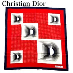 週末限定大幅値下げ！Christian Dior 赤 スカーフヴィンテージ - メルカリ