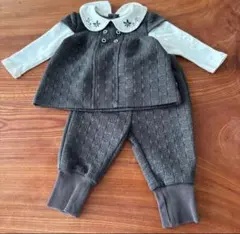 モイモルン　グレー襟付きトップスとパンツセット 90/52 セットアップ