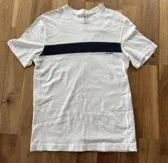 ZARA ザラ メンズ 半袖Tシャツ ホワイト×ネイビーロゴ入りのサムネイル