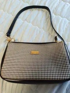 COACH 千鳥柄 アクセサリーポーチ ハンドバッグ ウール レザー - メルカリ