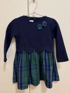 ファミリア　ワンピース　100 フォーマル　ネイビー　入学式　入園式