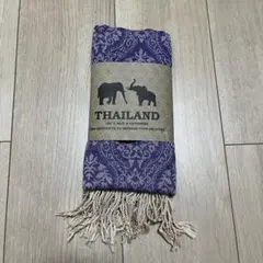 【新品未使用】タイ　シルクカシミヤ　ストール　パープル