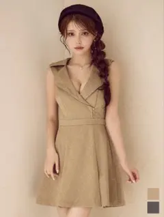 美品★jewelsフロントジップ ラメ入り ミニドレス ブラウン Jewels フロントジップ ラメ入り ミニドレス ブラウン - メルカリ