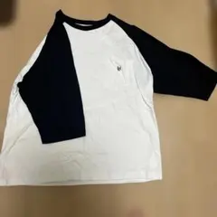 NIKO AND... 七分袖カットソー M ホワイト/ブラック　ラグラン
