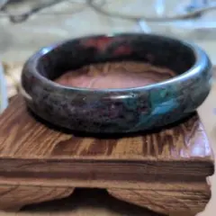 No.3☆ターコイズに似た不明な鉱物バングル☆15mm