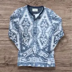 DENIM＆SUPPLY PALPH LAUREN 総柄 サーマル　XS 青 白のサムネイル