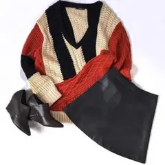 EMODA fake leather a line ミニスカート