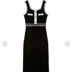 LILYBROWN×MARYQUANTデイジーボタンノースリーブニットワンピース