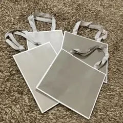 ☆ ギフトバッグ 紙袋 手提げ袋 プレゼント おしゃれ 4枚 グレー
