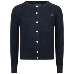 [未使用]ラルフローレン 子供用 ケーブルニット 長袖 カーディガン
