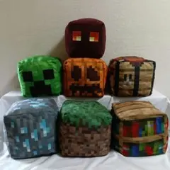 マイクラ　マインクラフト　キューブ型クッション　ぬいぐるみ　Minecraft