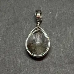 WP303SS 天然石 ワイヤーラッピング ペンダントトップ ガーデンクォーツ