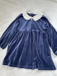 バースデイ　conoco ワンピース　ベロア　襟付き　長袖　110