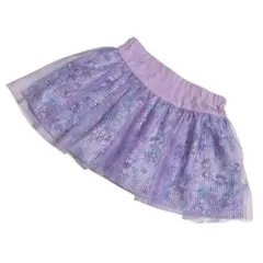 アナスイミニ 紫 パープル 花柄 チュール ボリューム キュロット スカート