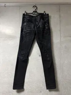 BLACK by VANQUISH デストロイ ダメージ加工スキニーデニム L