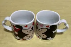 ミッキー ミニー ハート柄 マグカップ 2個セット