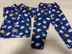 キッズパジャマ長袖ボタン110cm　上下セット