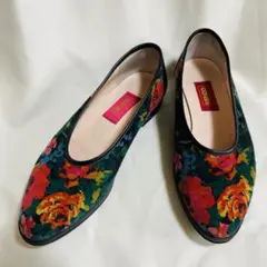 KENZO 花柄 フラットシューズ ローファー ヴィンテージ　22.5cmのサムネイル