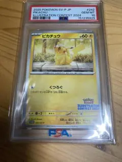 【PSA10】 ピカチュウ 242 イラストコンテスト 2024 プロモ　美品のサムネイル
