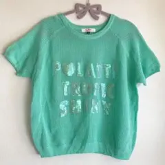 【美品】ピンクラテ メッシュトップス　Sサイズ160㎝