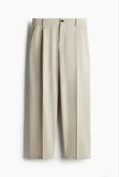 【未使用・極美品】H&M ルーズフィットテーラードパンツ　ライトベージュのサムネイル