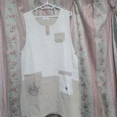 最終値下げ❣ 猫刺繍ノースリーブエプロン