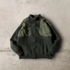 BERETTAウールハンティングジャケット100%ウールニット古着 カーキ3XL