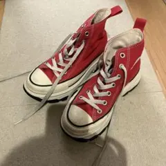 コンバース オールスター 厚底 ハイカット レッド 23cm レディース