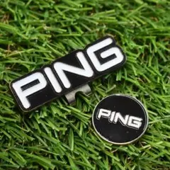 PING/ピン ゴルフ クリップマーカー【ブラック】中古！