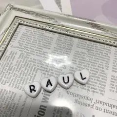 【ハンドメイド】RAUL アルファベットビーズ　snowman ラウール