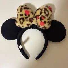 ディズニー カチューシャ ミニー ヒョウ柄 ピンク