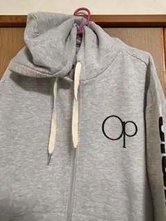 Op グレー パーカー フード付き