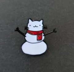 猫だるま ピンバッジ 白猫さん N44-9