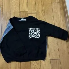 ヒョウ柄ポケット 長袖Tシャツ 95cm