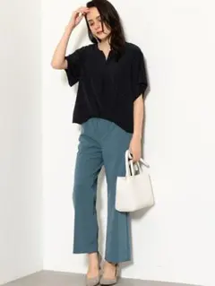 ドット スキッパー ブラウス green label relaxing