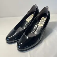 【美脚】FIZZ REEN エナメル パンプス ウェッジソール 23cm 3E