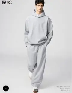 ユニクロC スウェットワイドパンツ 丈長めM