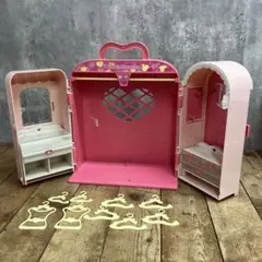 E-壁 タカラトミー リカちゃんハウス ドレスルーム クローゼット ハンガー付き