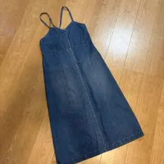 デニムジャンパースカート ロングワンピース