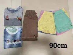 90cm familiarシャツ2枚/パンツ2枚セット　男の子